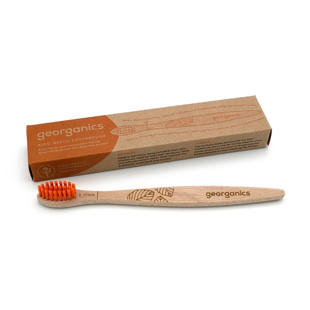 Natural Beechwood Toothbrush Kids - Georganics - Toothbrush - Eco Natural Products