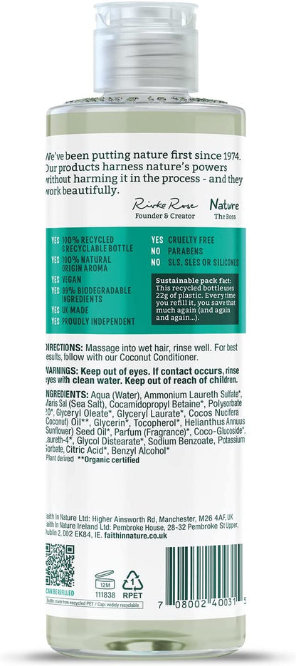 Natural Coconut Shampoo 400ml - Faith in Nature - Shampoo - Eco Natural Products