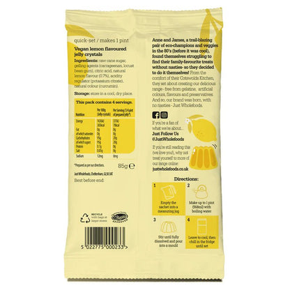 Natural Lemon Real Fruit Jelly Crystals 85g - Just Wholefoods - Jelly - Eco Natural Products