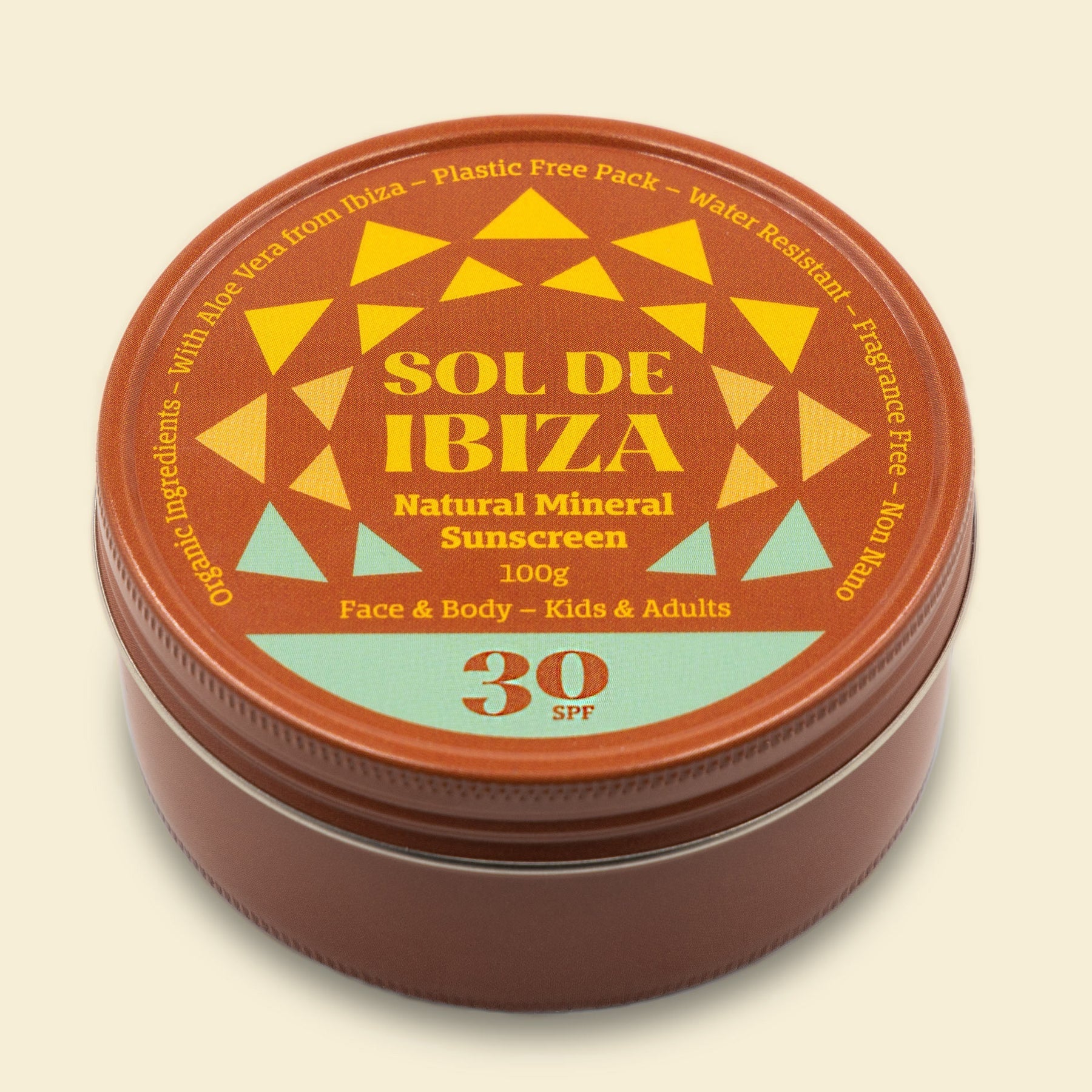 Natural Mineral Face & Body Sunscreen SPF30 - Eco Natural Products - Sol De Ibiza - Sunscreen