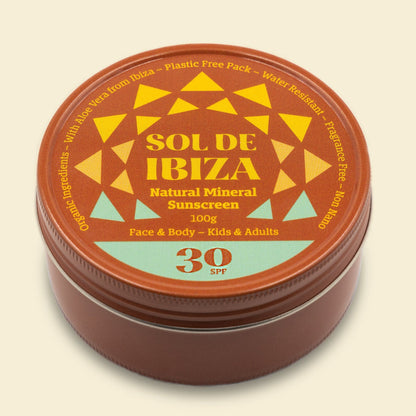 Natural Mineral Face & Body Sunscreen SPF30 - Sol De Ibiza - Sunscreen - Eco Natural Products