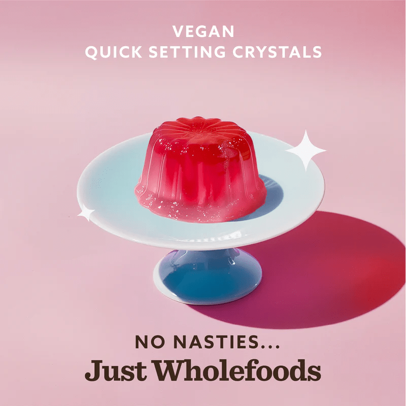 Natural Raspberry Real Fruit Flavoured Jelly Crystals 85g - Just Wholefoods - Jelly - Eco Natural Products