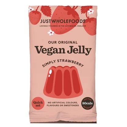 Natural Strawberry Real Fruit Flavoured Jelly Crystals 85g - Just Wholefoods - Jelly - Eco Natural Products