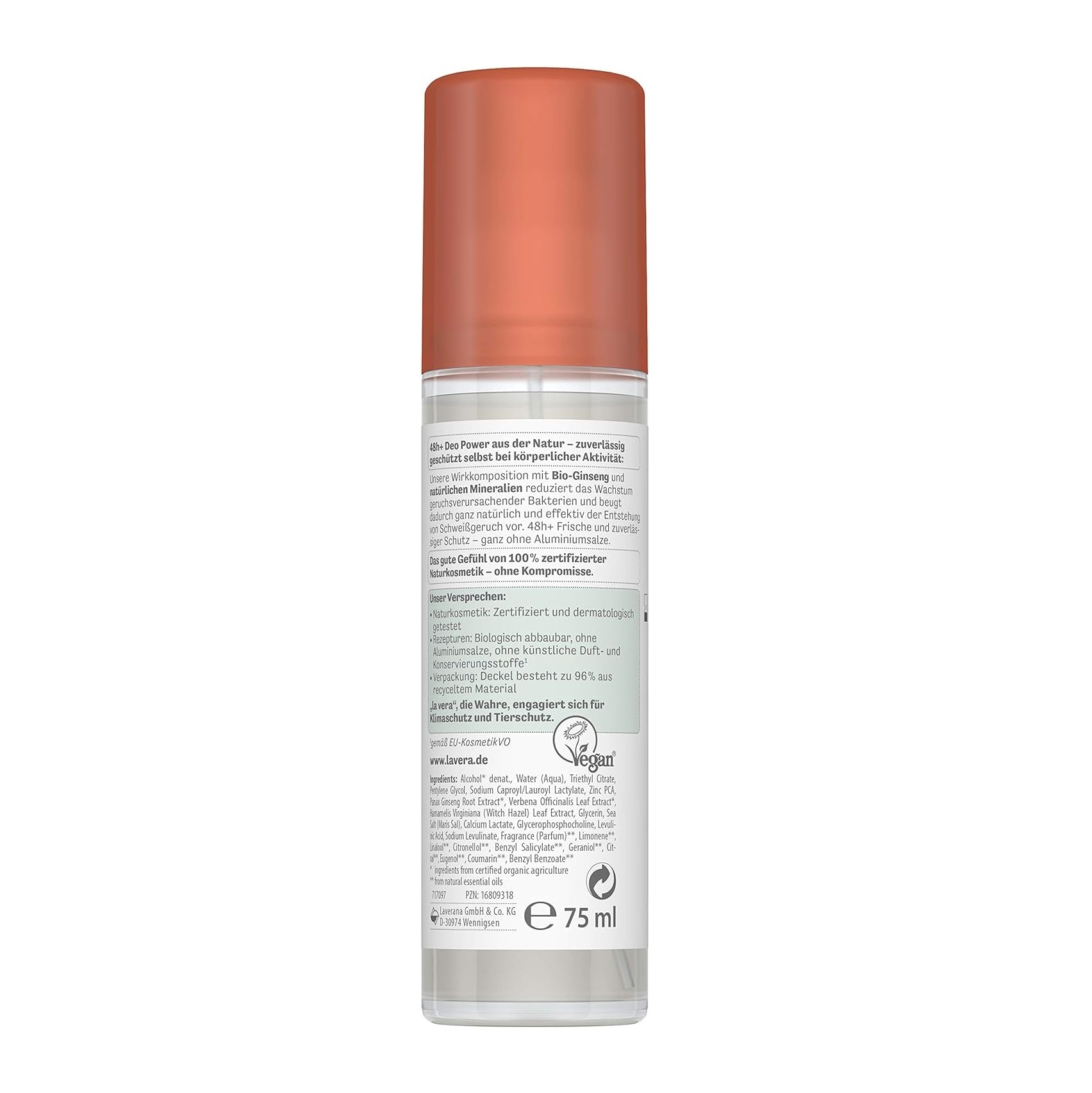 Natural & Strong Deo Spray 75ml - Lavera - Deodorants - Eco Natural Products