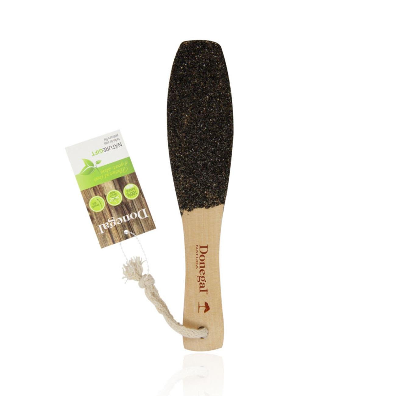 Natural wooden foot grater by Donegal, ideal for callus removal and daily foot care