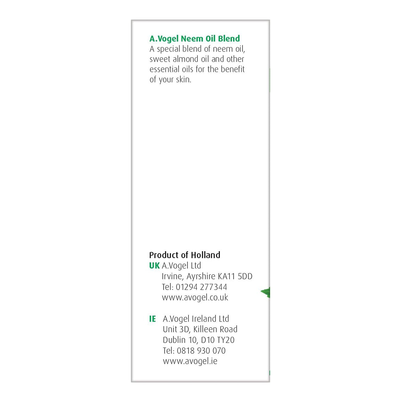 Neem Care Oil 100ml - A. Vogel - Scalp Care - Eco Natural Products