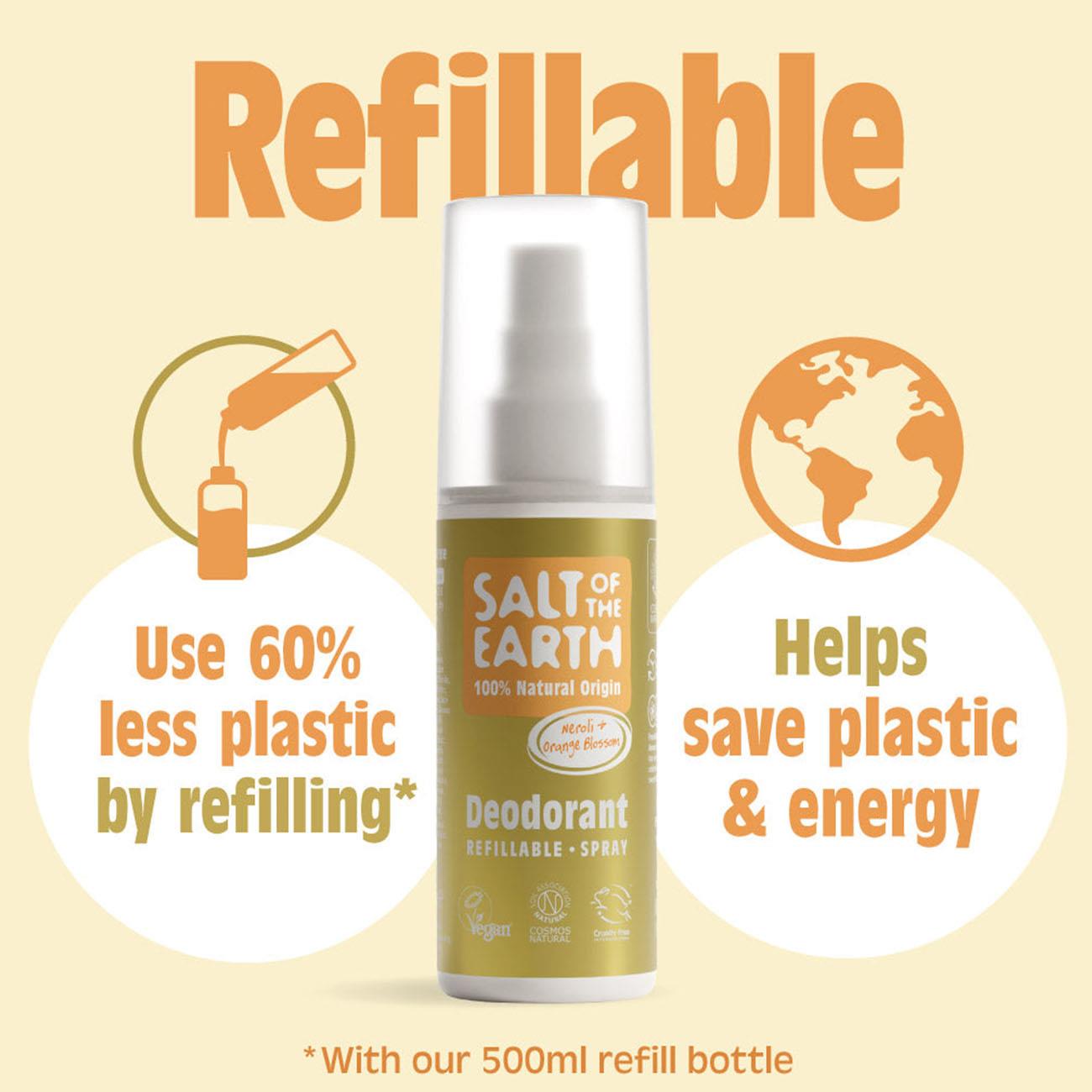 Neroli & Orange Blossom Deodorant Spray 100ml - Salt Of the Earth - Deodorant - Eco Natural Products