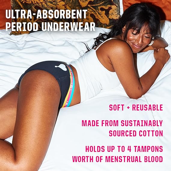 Netflix Period Pants Black XS (UK 6) - Here We Flo - Regular Pads & Protectors - Here We Flo