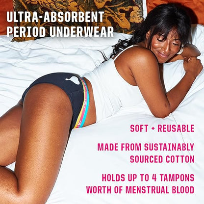 Netflix Period Pants Black XS (UK 6) - Here We Flo - Regular Pads & Protectors - Here We Flo