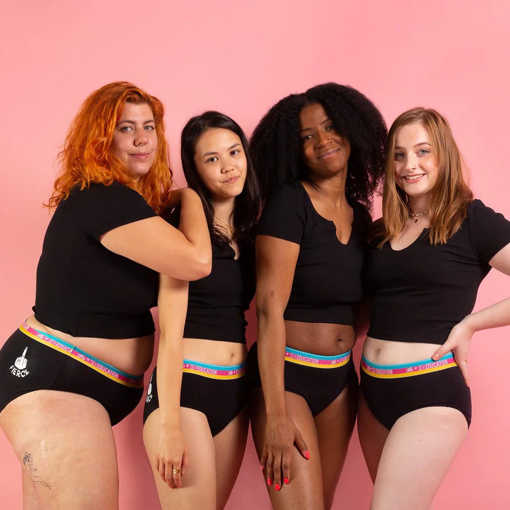 Netflix Period Pants Black XS (UK 6) - Here We Flo - Regular Pads & Protectors - Here We Flo