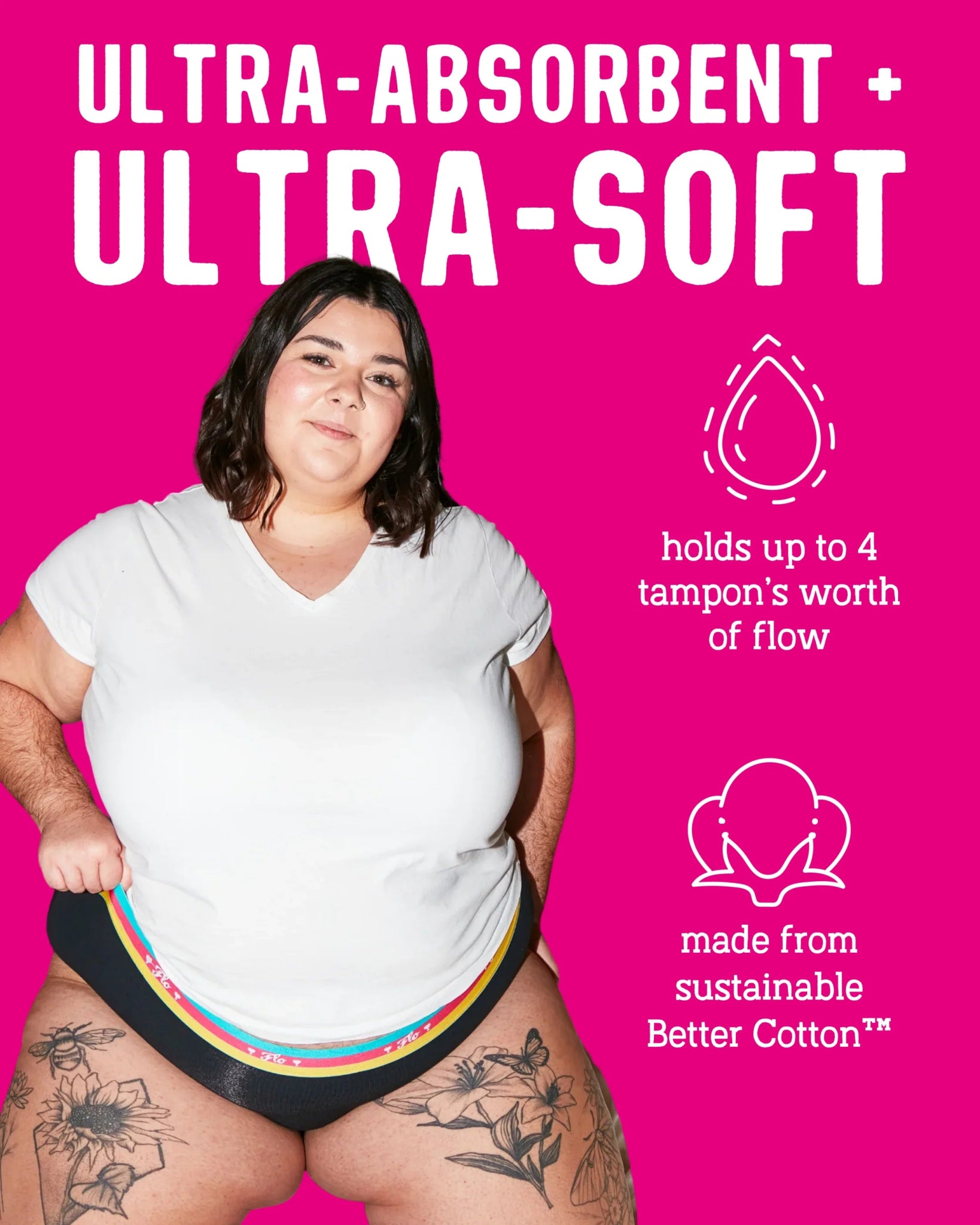 Netflix Period Pants Black XS (UK 6) - Here We Flo - Regular Pads & Protectors - Here We Flo