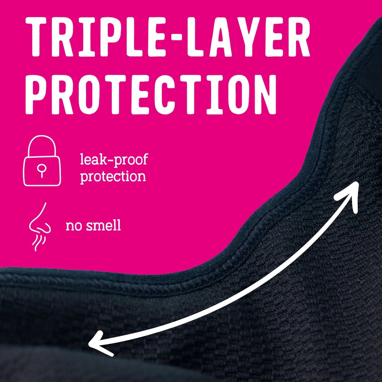 Netflix Period Pants Black XS (UK 6) - Here We Flo - Regular Pads & Protectors - Here We Flo