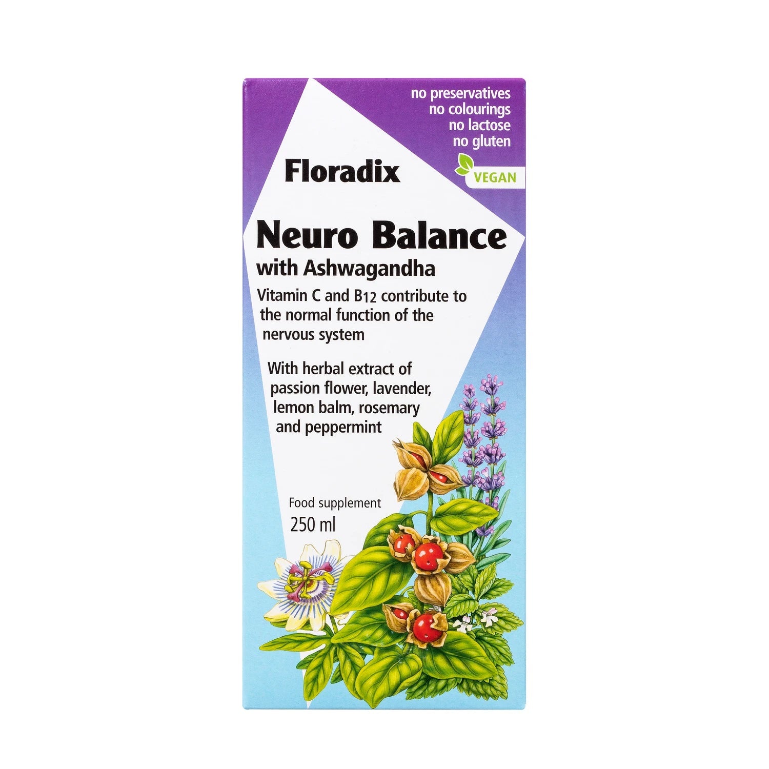 Neuro Balance Liquid Formula 250ml - Floradix - Food Supplement - Eco Natural Products