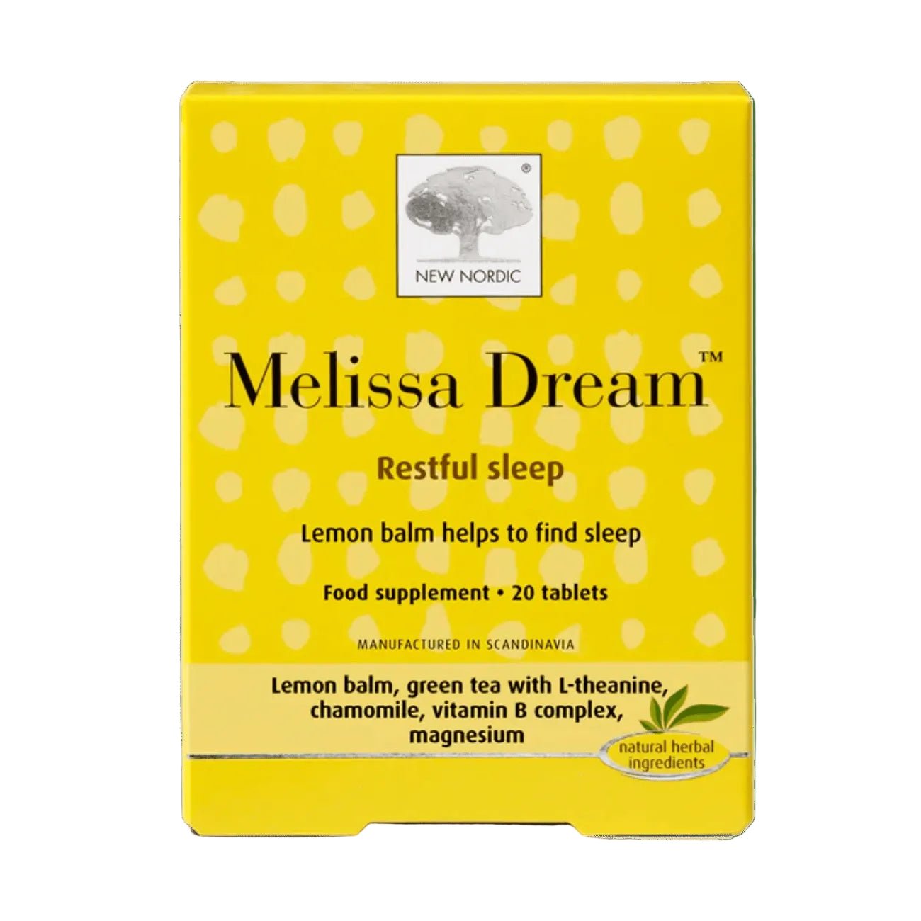 New Nordic - Melissa Dream 20 Tablets BBE 11.2026 - New Nordic - Herbal Supplements - New Nordic