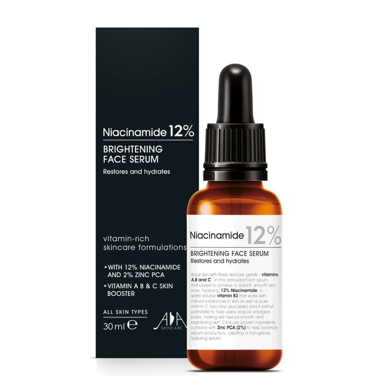 Niacinamide Brightening Face Serum 30ml - Amphora Aromatics - Face Serum - Eco Natural Products
