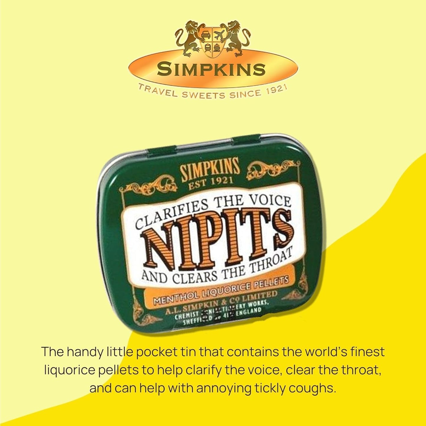 Nipits Liquorice Pellets Menthol Tin 12g - Simpkins - Liquorice - Eco Natural Products