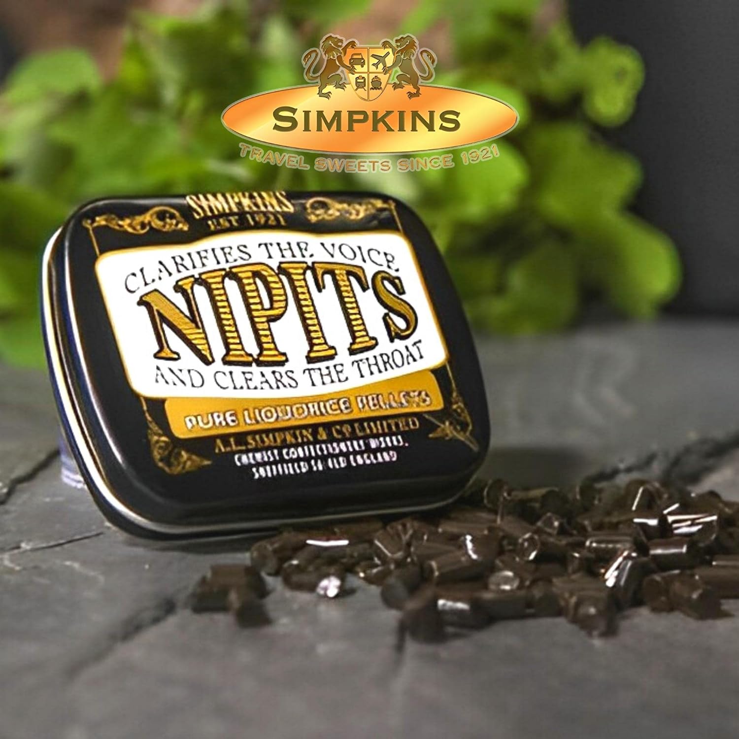 Nipits Liquorice Pellets Pure Tin 12g - Eco Natural Products - Simpkins - Liquorice