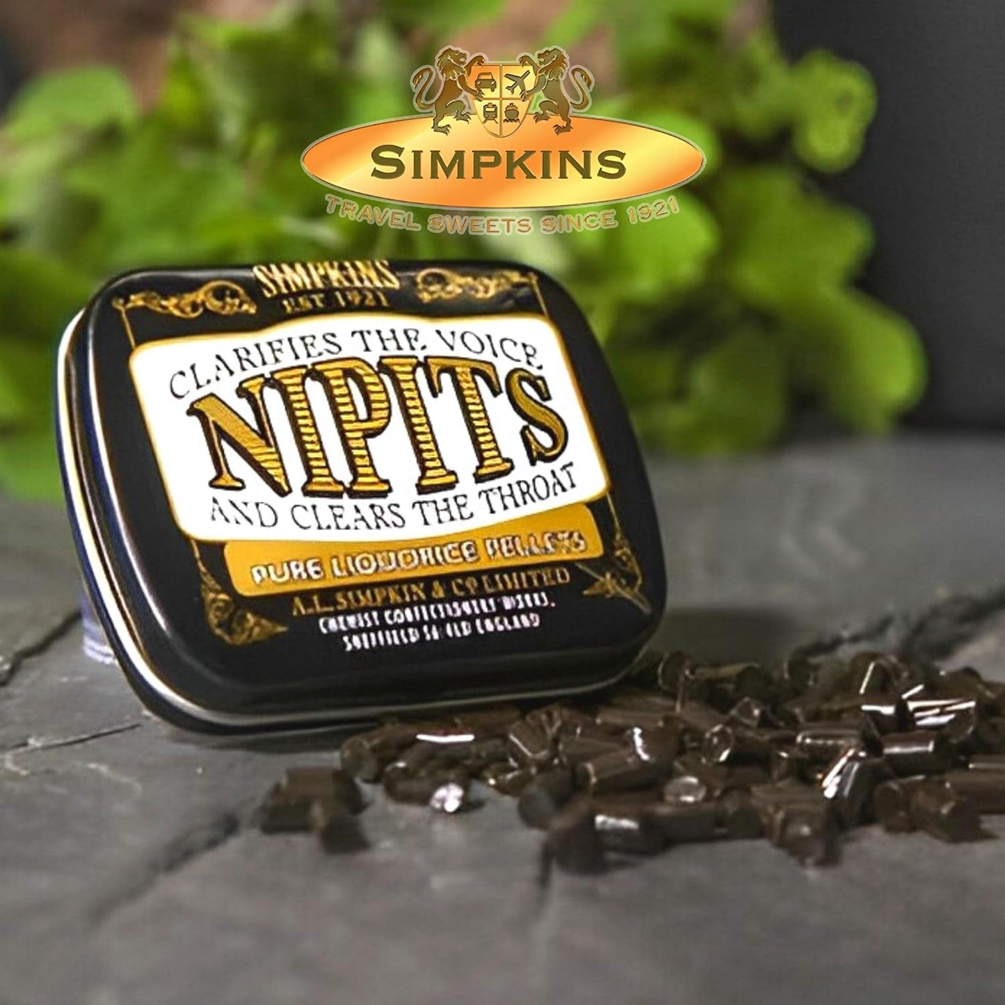 Nipits Liquorice Pellets Pure Tin 12g - Simpkins - Liquorice - Eco Natural Products