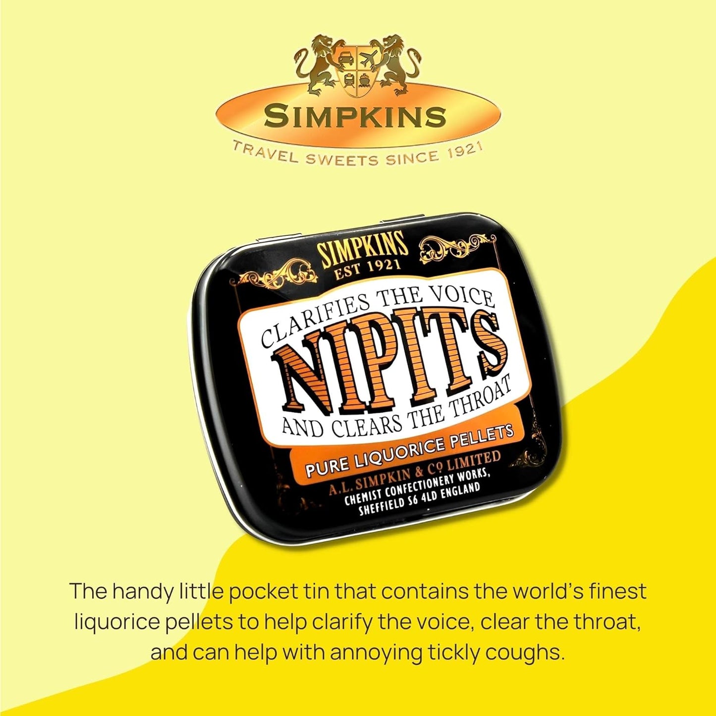Nipits Liquorice Pellets Pure Tin 12g - Simpkins - Liquorice - Eco Natural Products