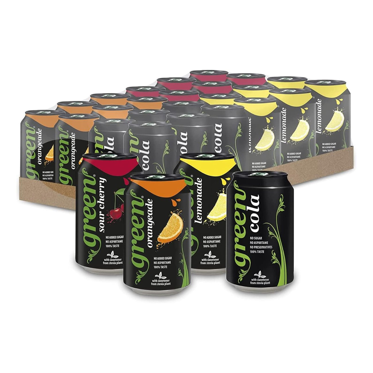 No Calorie Cola Can 330ml - Green Cola - Carbonated Drink - Eco Natural Products