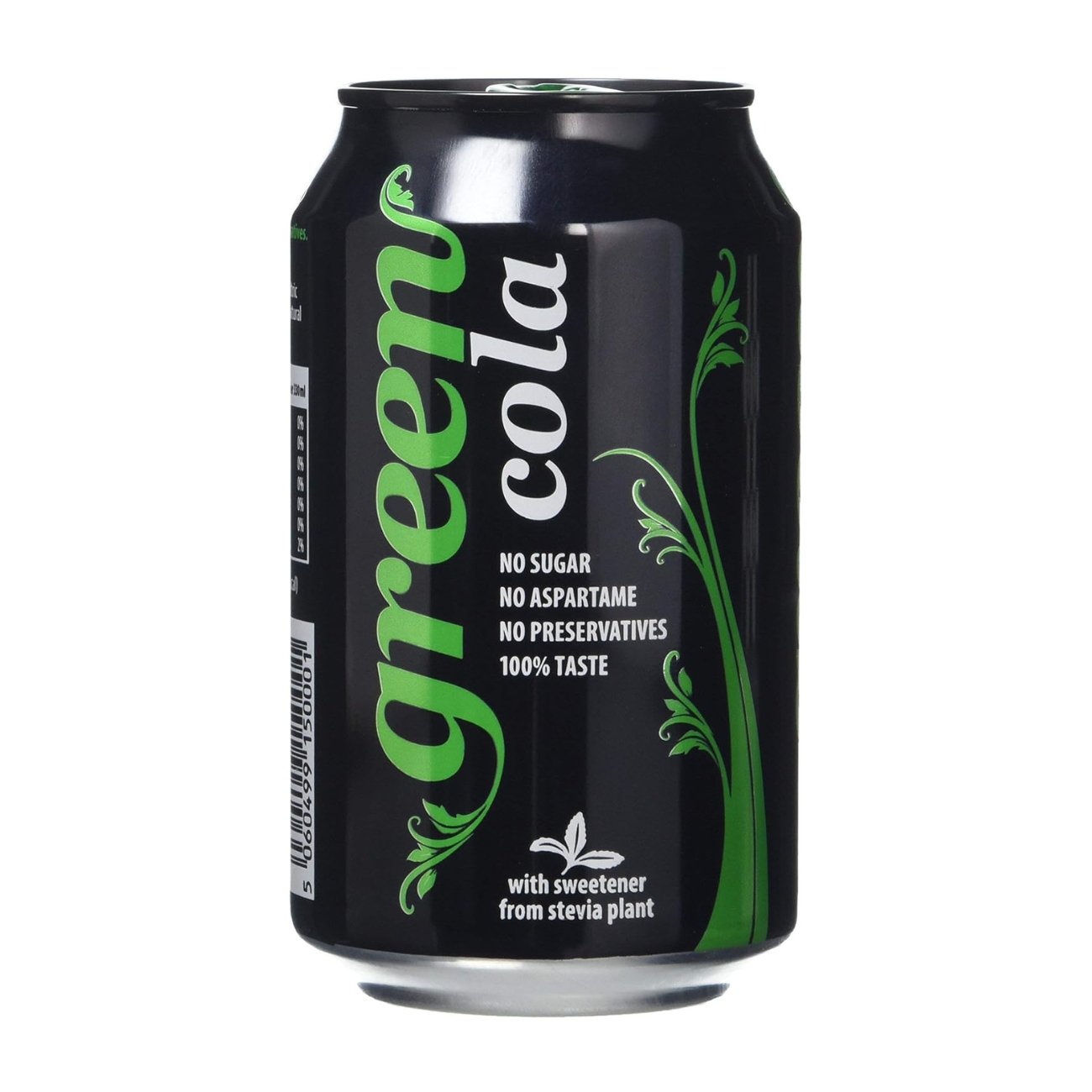 No Calorie Cola Can 330ml - Eco Natural Products - Green Cola - Carbonated Drink