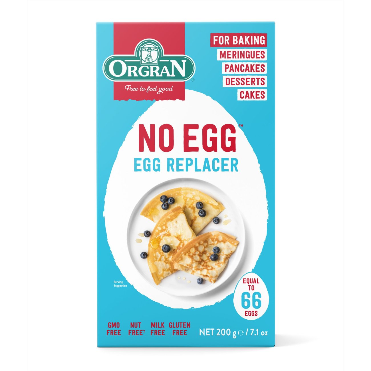 No Egg Egg Replacer 200g - Eco Natural Products - Orgran - Egg Replacer