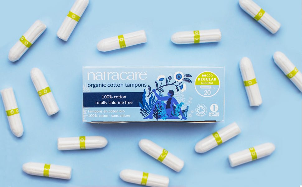 Non Applicator Organic Tampons Regular 20 Per Pack - Eco Natural Products - Natracare - Feminine Sanitary Supplies