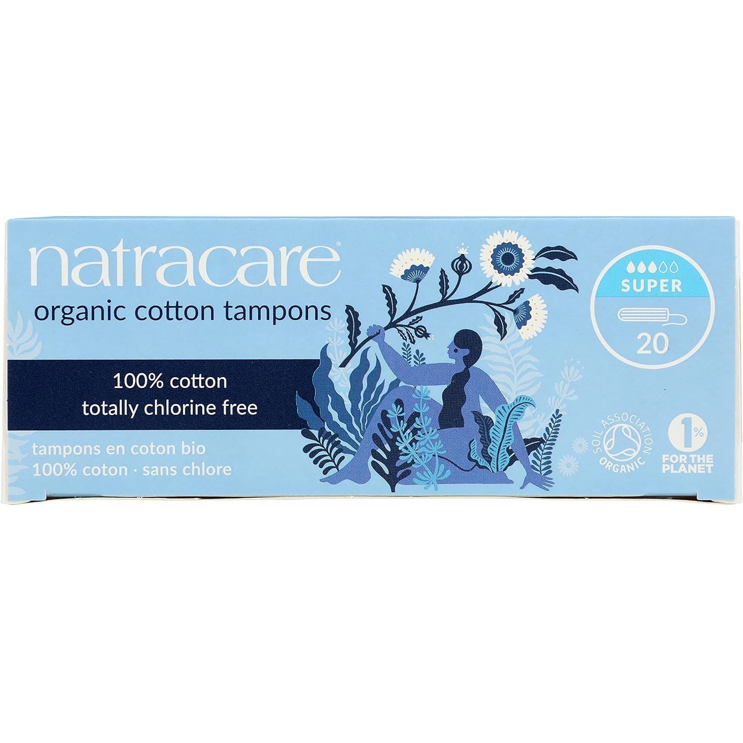 Non Applicator Tampons Super 20 Per Pack - Natracare - Feminine Sanitary Supplies - Eco Natural Products