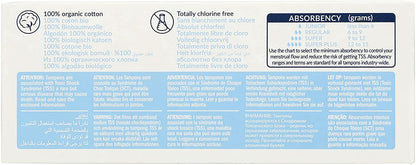 Non Applicator Tampons Super 20 Per Pack - Natracare - Feminine Sanitary Supplies - Eco Natural Products