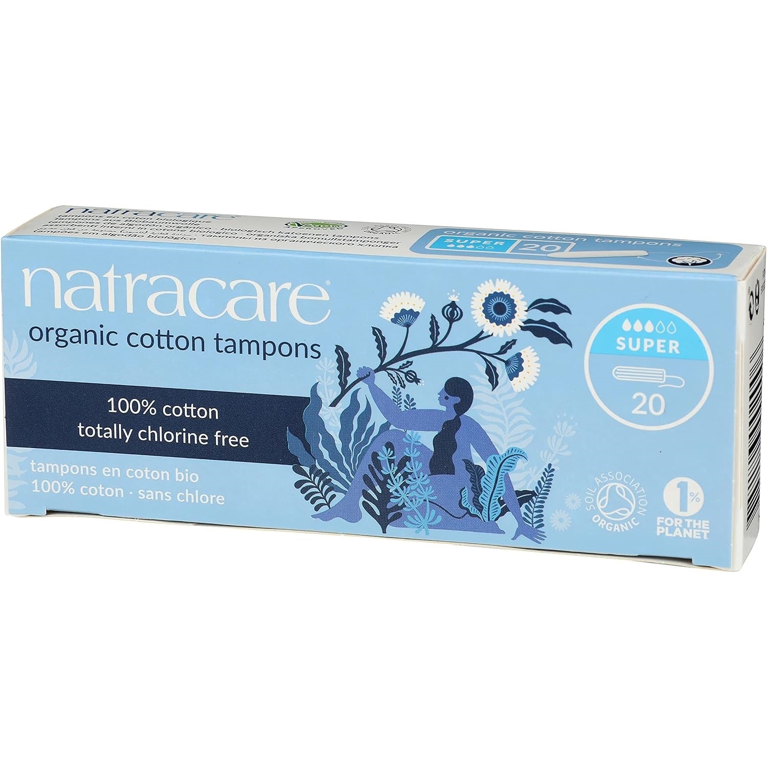 Non Applicator Tampons Super 20 Per Pack - Eco Natural Products - Natracare - Feminine Sanitary Supplies