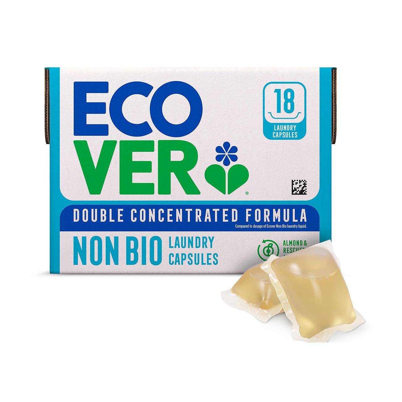 Non - Bio Laundry Capsules 18 Capsules - Eco Natural Products - Ecover - Laundry