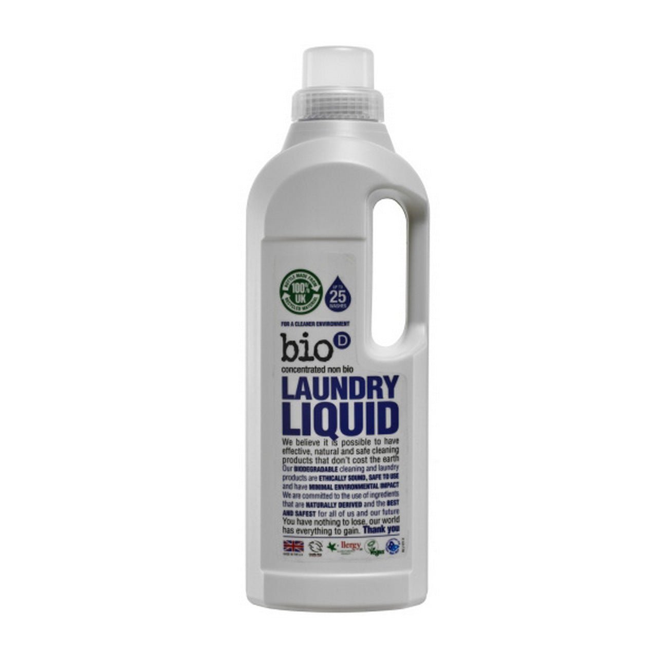 Non Bio Laundry Liquid 1 litre - Eco Natural Products - Bio - D - Laundry Detergent