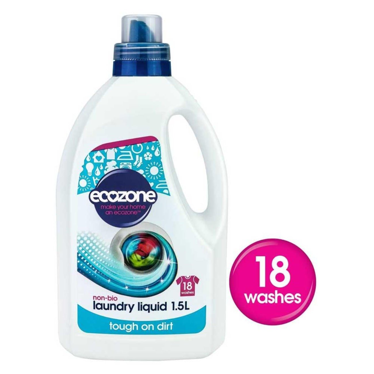 Non Bio Laundry Liquid 18 Washes 1.5l - Ecozone - Laundry - Eco Natural Products