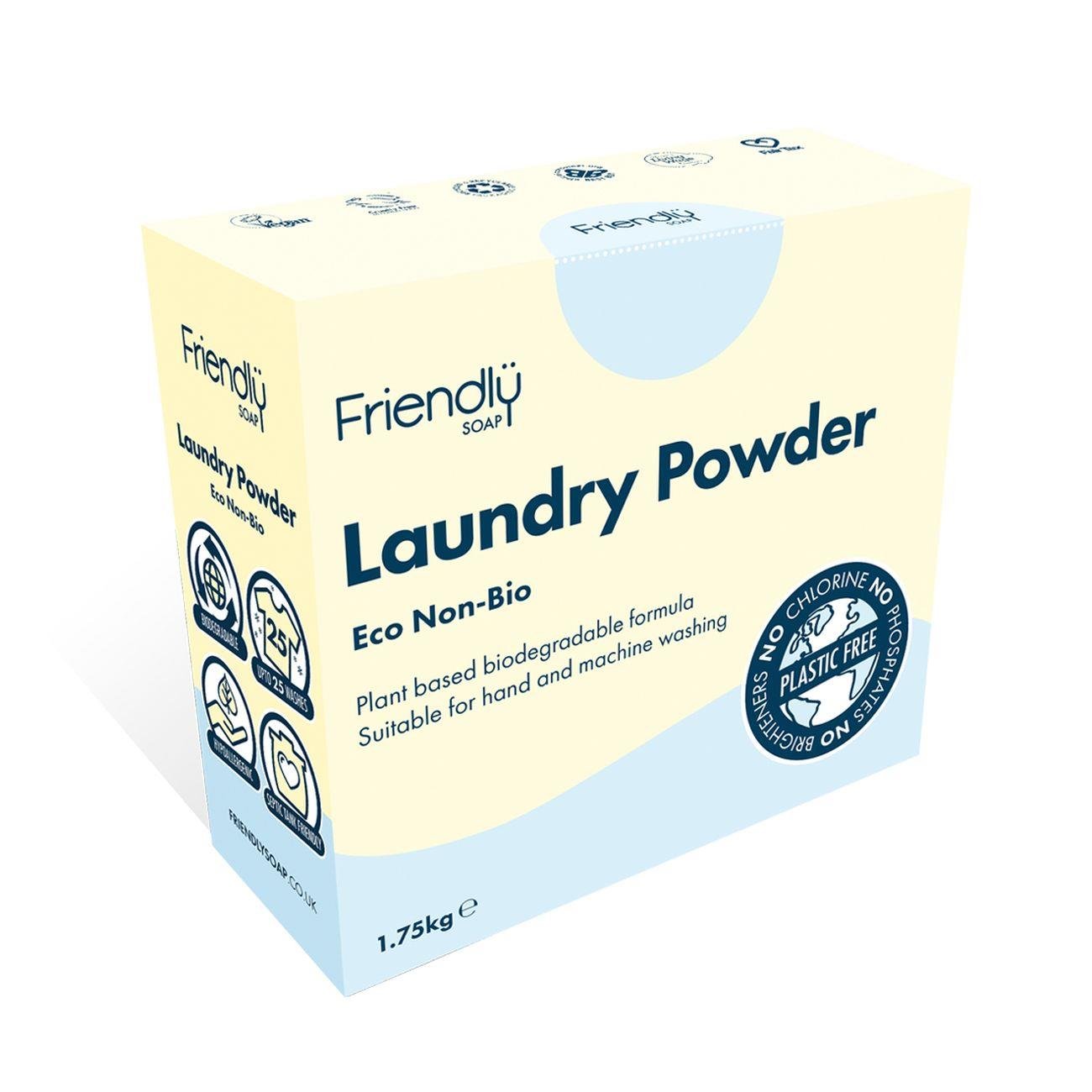 Non - Bio Laundry Powder 1.75kg Damaged Packaging - Friendly Soap - Friendly Soap