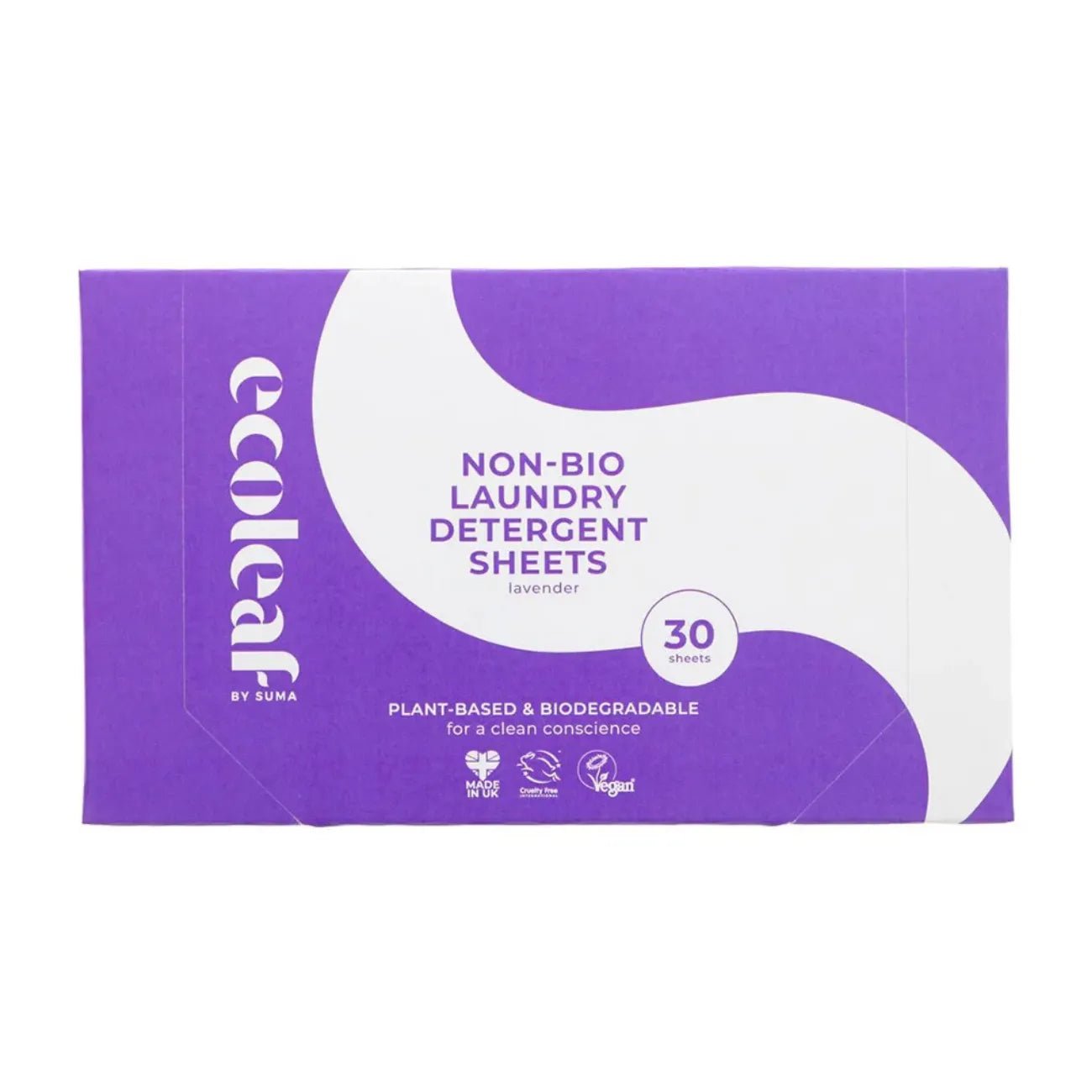 Non - Bio Laundry Sheets Lavender 30 Sheets - Ecoleaf - Laundry Detergent - Ecoleaf
