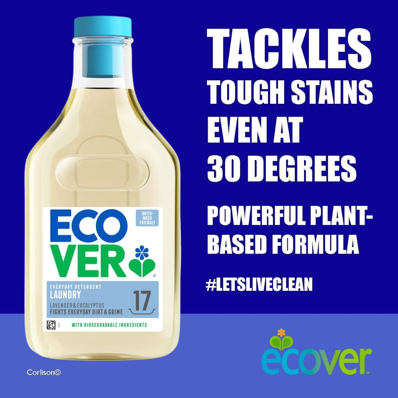 Non - Bio Liquid Gentle Fragrance Laundry Liquid 17 Washes 1.5L - Ecover - Laundry Liquid - Eco Natural Products