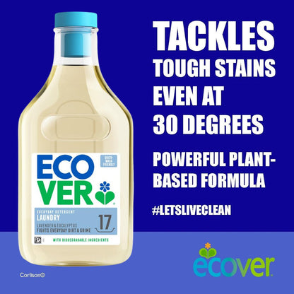 Non - Bio Liquid Gentle Fragrance Laundry Liquid 17 Washes 1.5L - Ecover - Laundry Liquid - Eco Natural Products