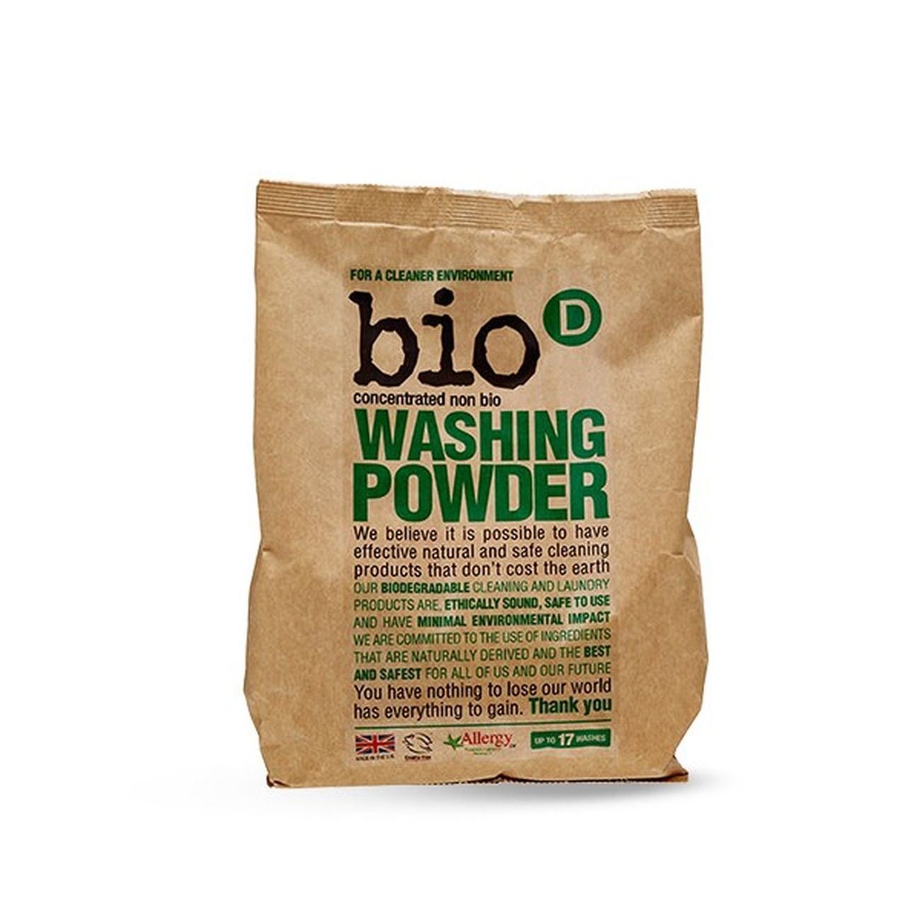 Non - biological Washing Powder 1kg - Eco Natural Products - Bio - D - Washing Powder