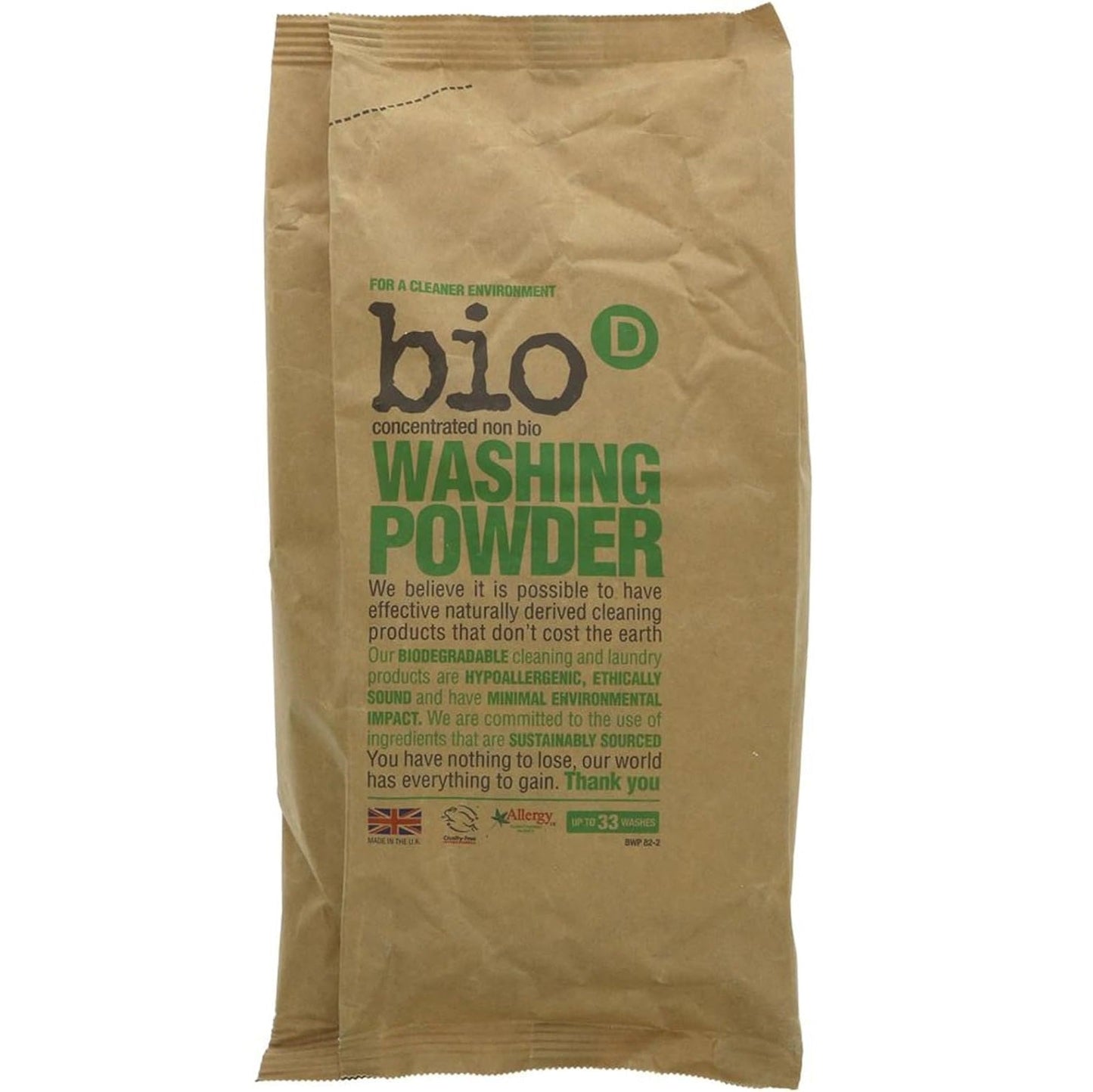 Non - biological Washing Powder 2kg - Bio - D - Washing Powder - Eco Natural Products