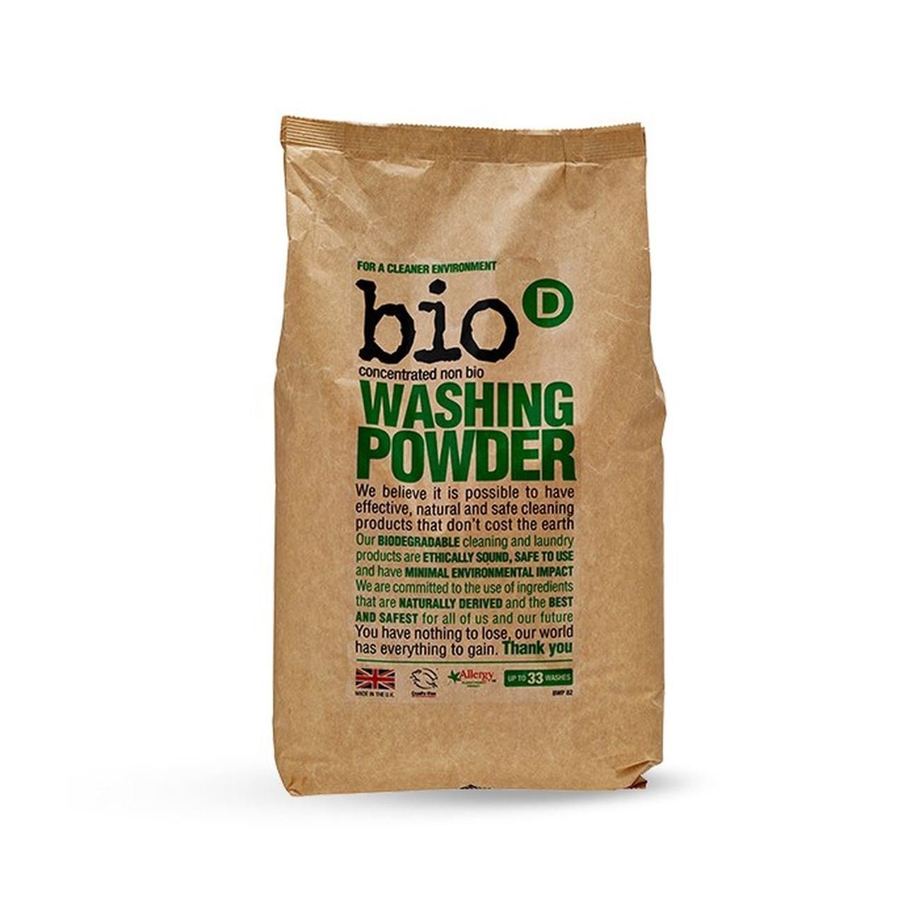 Non - biological Washing Powder 2kg - Eco Natural Products - Bio - D - Washing Powder