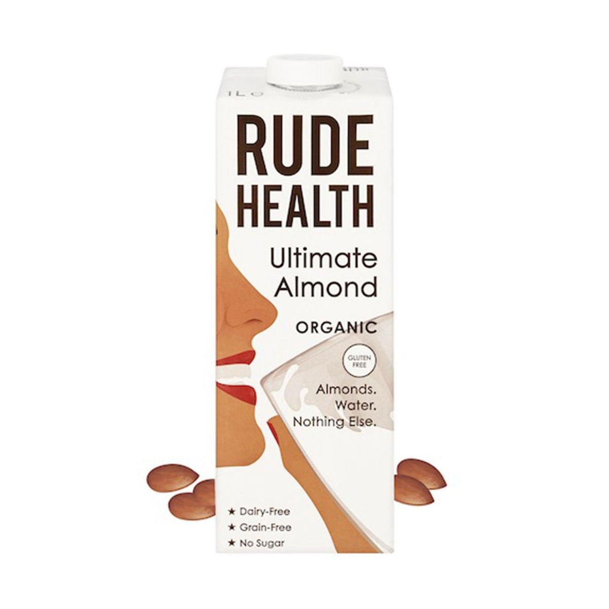 Non Dairy Ultimate Almond Milk 1L - Rude Health - Drink Almond - Eco Natural Products