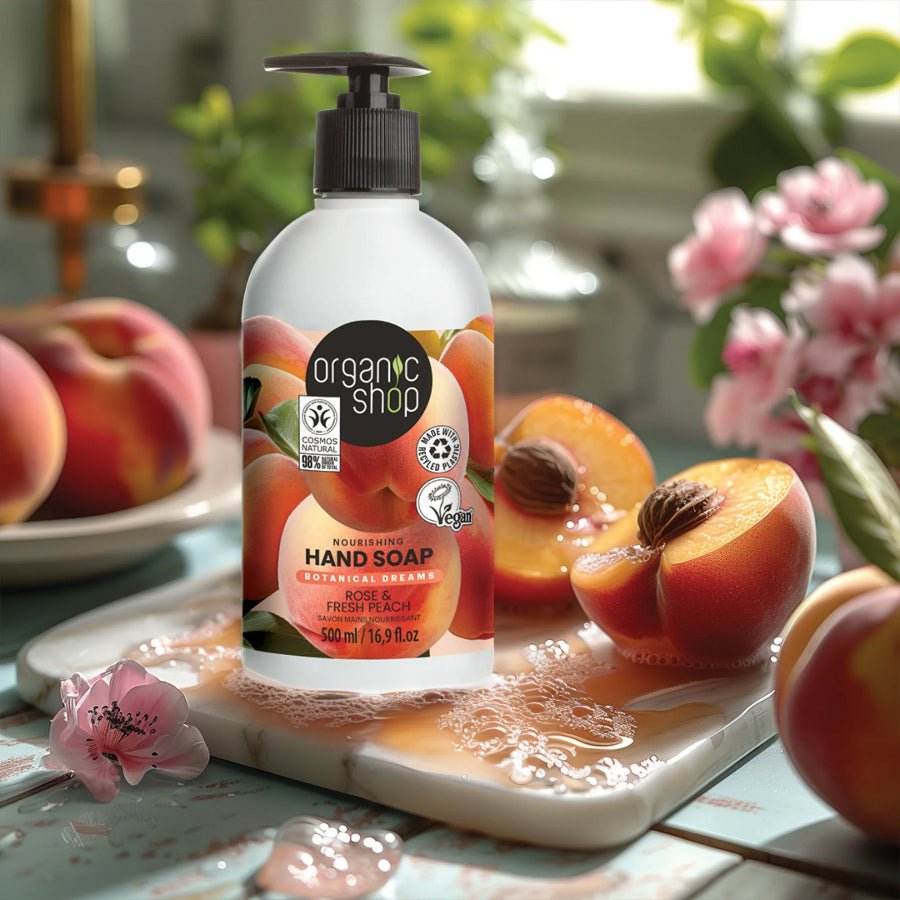 Nourishing Hand Soap Rose & Peach 500ml - Organic Shop - Hand Soap - Organic Shop