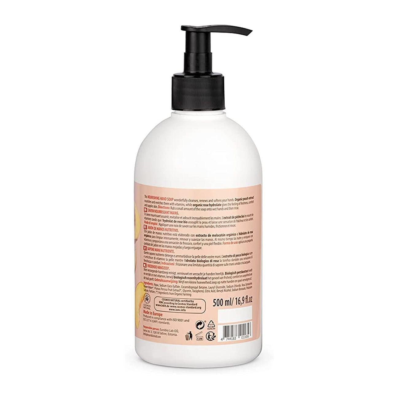 Nourishing Hand Soap Rose & Peach 500ml - Eco Natural Products - Organic Shop - Hand Soap