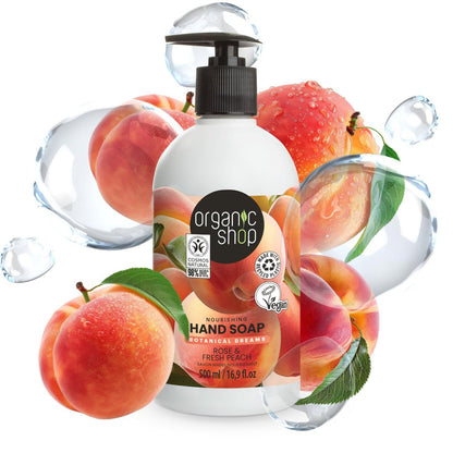 Nourishing Hand Soap Rose & Peach 500ml - Organic Shop - Hand Soap - Organic Shop