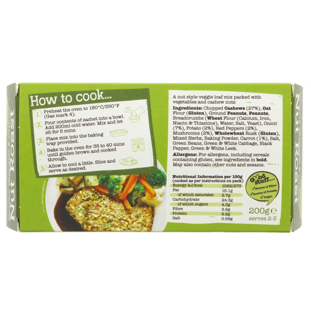 Nut Roast Country Veg & Cashew 200g - Eco Natural Products - Artisan Grains - Baking Mixes