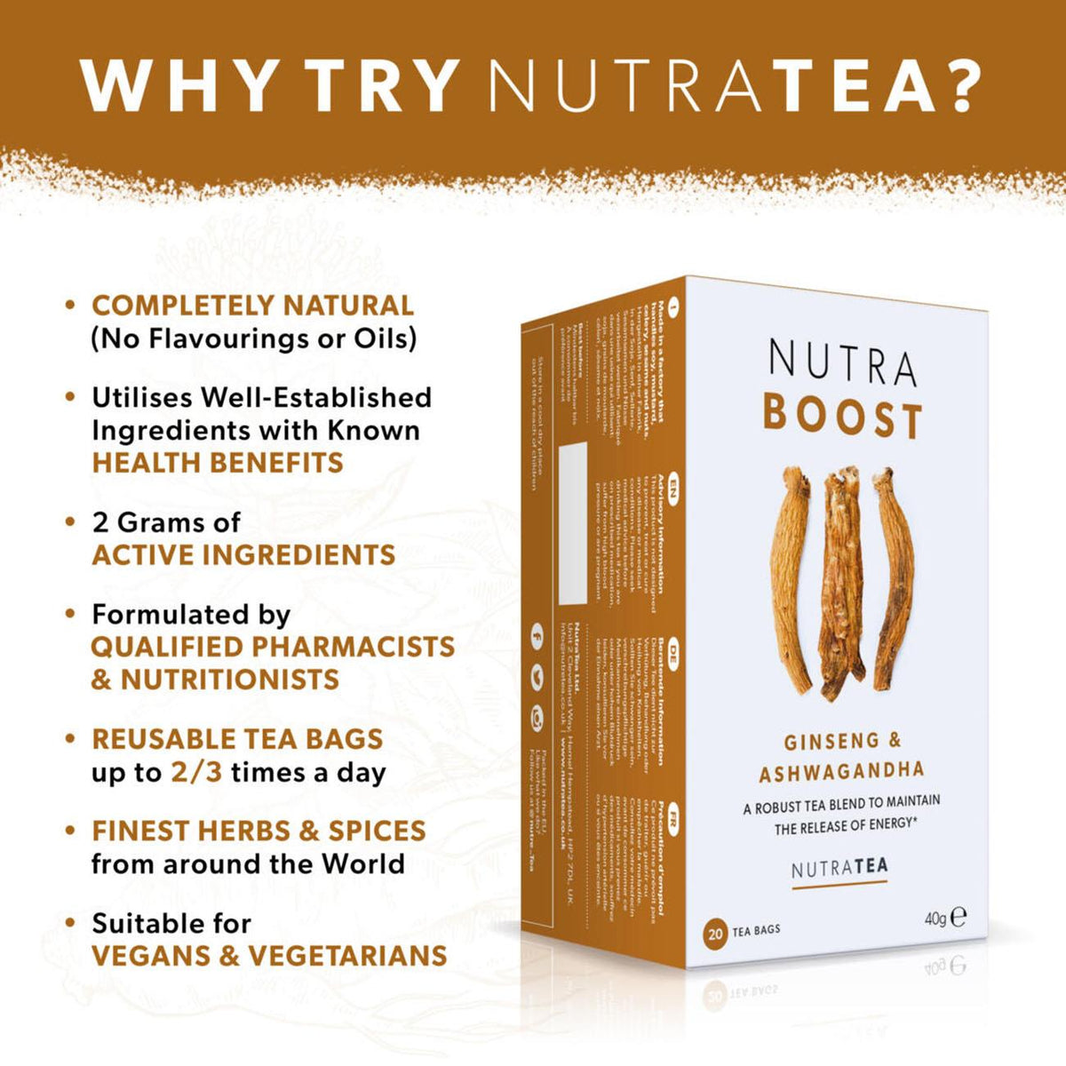 Nutra Boost Herbal Tea 20 Bags - NutraTea - Herbal Tea - NutraTea