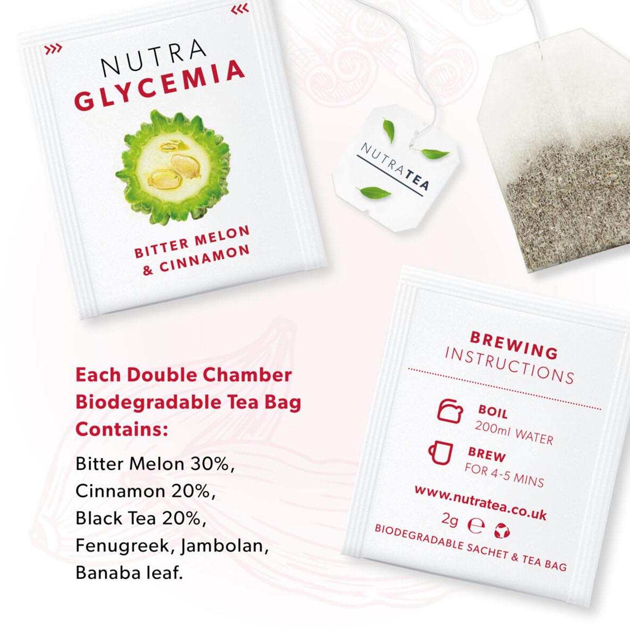 Nutra Glycemia Herbal Tea 20 Bags - Eco Natural Products - NutraTea - Herbal tea