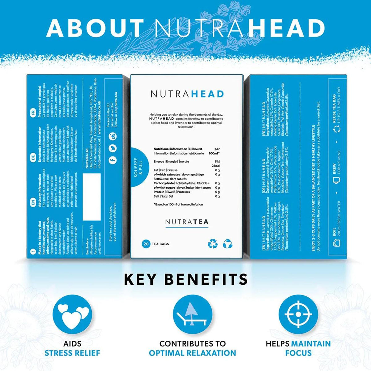 Nutra Head Tea Herbal Tea 20 Bags - NutraTea - Herbal Tea - NutraTea
