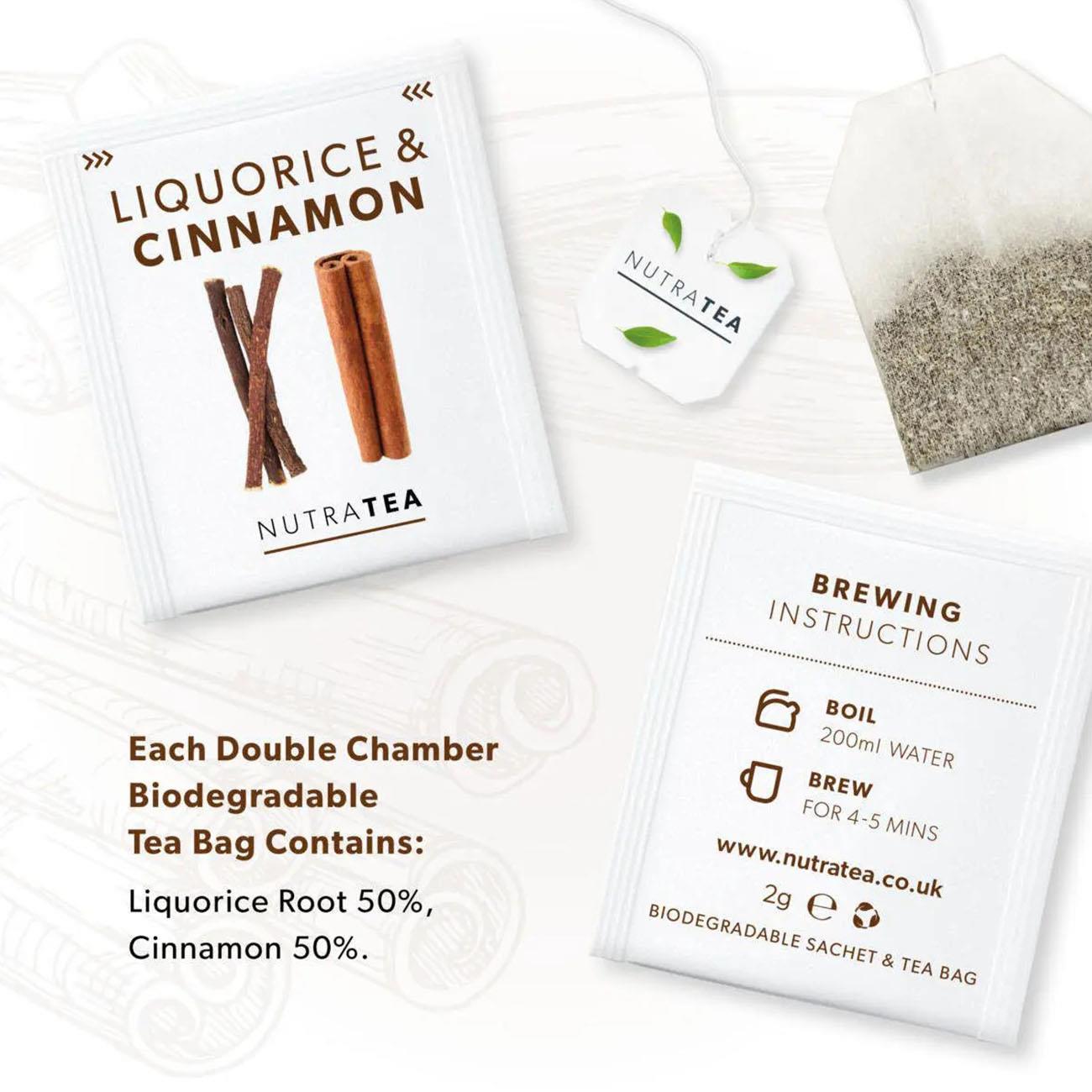 Nutra Liquorice & Cinnamon Herbal Tea 20 Bags - NutraTea - Herbal Tea - NutraTea