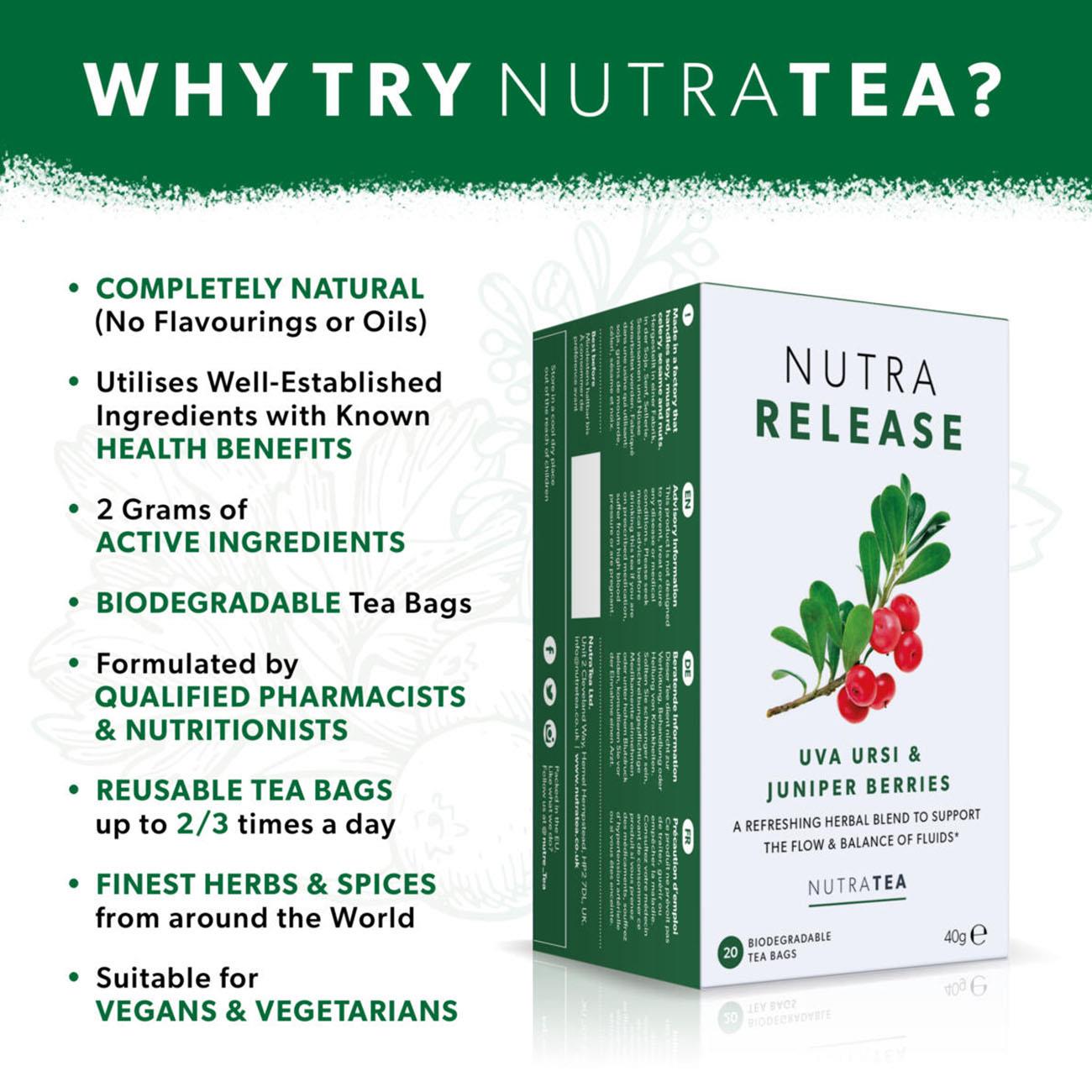 Nutra Release Herbal Tea 20 Bags - NutraTea - Herbal tea - Eco Natural Products